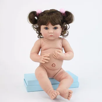 40cm Visas Silikono Kūno Atgimsta Undinė Baby Doll Žaislas Mergina Minkšto Vinilo Mini Naujagimių Lėlės Vaikui Maudytis Žaislas Gimtadienio Dovana