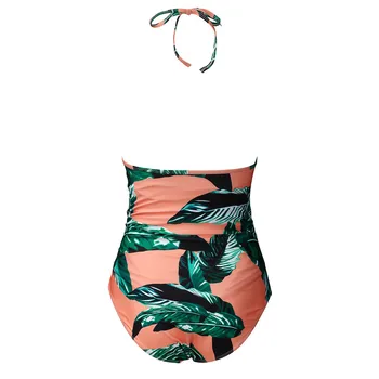 SAGACE Moterų Motinystės maudymosi Kostiumėliai Paplūdimio Bikini Maudymosi Kostiumą Lapų Spausdinimo Bikini maudymosi kostiumėlį Paplūdimio Kostiumas Plius Dydis XXXL
