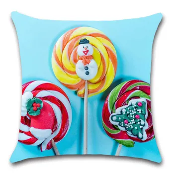 Lollipop Saldus Cukraus Saldainiai Spausdinti Pagalvėlė Padengti Namų Poliesteris Pagalvę Padengti 45X45CM Dekoratyvinis Kėdė, Sofa Fundas De Cojin