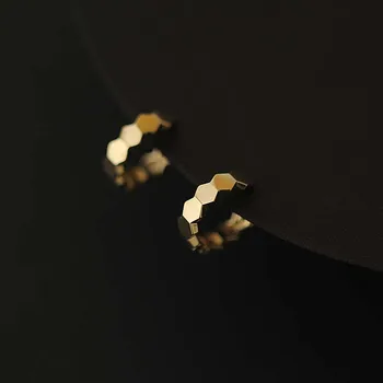 CMajor 9K Aukso Fine Jewelry Sklandžiai Elegantiškas, Subtilus Asmenybės Classic Elegantiškos Paprastas Medaus Hoopas Auskarai Girl Moterims