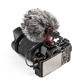 BOYA PAGAL MM1 Vaizdo Įrašą, Mikrofonas DSLR Fotoaparatas Išmanųjį telefoną Supercardioid Vlogging Mic Canon Nikon DSLR Gimbal