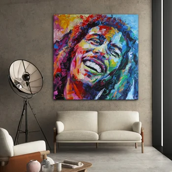 Garsusis Bob Marley Akvarelė Portretas Naftos Tapyba ant Drobės, Plakatų ir grafikos Cuadros Sienos Menas Nuotraukas Kambarį