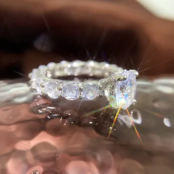 Žavesio Pilna Cirkonis Ovalo Formos Kristalų Vestuvinis Žiedas Mados Ponios Žiedas Naujų 2020 M. Šalies Dovanų Anillos Mujer Lašas Laivybos Fine Jewelry