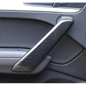 Anglies Pluošto Stiliaus Audi Q5 FY 2018 2019 ABS Automobilių Stiliaus Interjeras Durys, Langų Pakėlimo Valdymo Mygtukas ir Rankenėlė Skydelio Dangtelį Apdaila