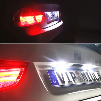 2vnt Led Skaičius Licenciją Plokštelės Lemputės Klaidų Skaičių numerio ženklo Žibintas, Skirtas Audi A4 A5 A6 C6 A3 S3 S4 S5 B6 B7 S6 A8 S8 Rs4 Q7
