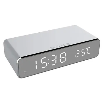 2021 apdailos derliaus USB Skaitmeninis LED Stalinis Laikrodis-Žadintuvas Su Termometru, Belaidis Kroviklis, Skirtas 