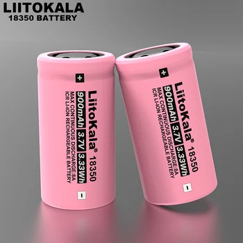 10-100VNT Liitokala IKPA 18350 900mAh 8A įkraunama ličio baterija 3.7 V galia cilindro formos lempų, elektroninių cigarečių rūkymas