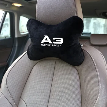 1pcs Medvilnės flanelė Automobilių kaklo pagalvės abi pusės viena pagalvėlės atveju Audi a3 a4 a5 a6 a7 a8 b5 b6 b7 b8 c6 c7 c8 Automobilio Stiliaus