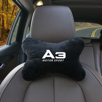 1pcs Medvilnės flanelė Automobilių kaklo pagalvės abi pusės viena pagalvėlės atveju Audi a3 a4 a5 a6 a7 a8 b5 b6 b7 b8 c6 c7 c8 Automobilio Stiliaus