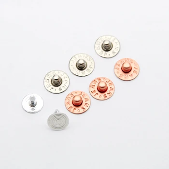 ZD-023 300 rinkiniai / daug 9.5 mm, žalvario drabužį džinsus mygtukai kniedės stud kniedės alum nagų nickle/vario džinsų kišenėje