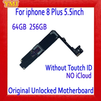 64GB 256G Nemokamai iCloud iphone 8/8 Plus pagrindinė Plokštė Su/be Prisilietimo ID, Original Atrakinta iphone 8Plus 5.5 colių Mainboard