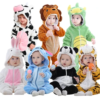 Kūdikiams Gyvūnų Panda Onesies Liūtas Kostiumas Mergaitėms Berniukai Bamblys Jumpsuit Kūdikių Drabužiai, Pižamos Vaikams, Kombinezonas ropa bebe