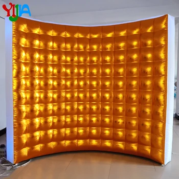 Aukso Ar Sidabro, Gražus dizainas pripučiami photo booth fone LED siena su 2vnt LED Juostelės žibintai partijų vestuvių reklama