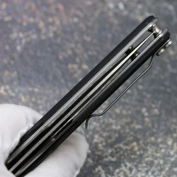 NAKTĮ DG12 sulankstomas peilis 440C ašmenys G10 Anglies pluošto rankena taktinis kempingas Pjovimo peiliukas lauko Išgyvenimo peiliai EDC Įrankiai