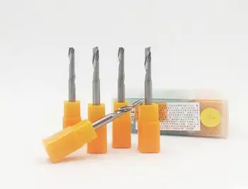 5vnt aukštos kokybės vieno fleita endmill bitų DJTOL 4*4*22 mm pjovimo bitai Aliuminio, Kieto Karbido Gręžimo Bitai, AL1LX422