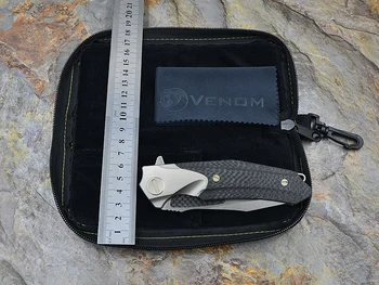 Naujas nuodai serijos sulankstomas peilis maišelį peilis nustatyti, sulankstomas peilis saugojimo krepšys sulankstomas juodoji kardžuvė nailono saugojimo krepšys 