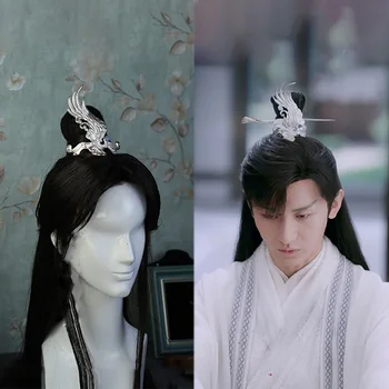 6 Dizaino Cosplay Vyrų Plaukų Tiara Princas Swordman Emperer Galvos Karūną Gabalas Kinų Drama 