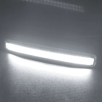 2vnt Balta COB DRL Dienos Šviesos Automobilių Įspėjimo Lemputė Šviesos Tolimosios šviesos Auto COB Dienos Veikia Šviesos diodų (LED) VW Passat B5 B6 B7