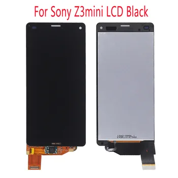 Patikrintas LCD Sony Xperia Z3 Kompaktiškas Mini M55W D5833 D5803 Ekranas Jutiklinis Ekranas skaitmeninis keitiklis Asamblėjos+Priekyje ir Nugaros Juostos