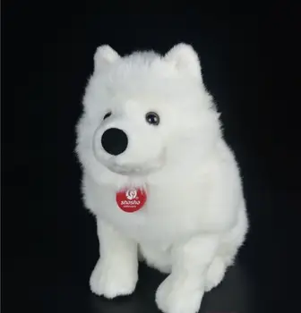 Naujas žaislas balta samoyed pliušinis žaislas puikus tupint šunų minkšta lėlė, vaikams, žaislas, apdailos gimtadienio dovana h1978