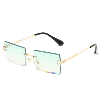 Naujas Mados Taškus Akiniai nuo saulės Moterims Mažas Kvadratas Saulės akiniai Prabangos Prekės ženklo Dizainas Metalo Sunglass UV400 Atspalvių Akiniai