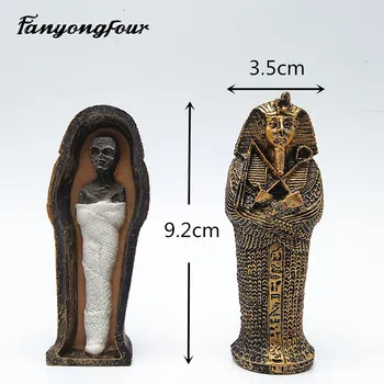 Egipto Mumija Silikono Formos Minkštas Pyragas Pelėsių Dervos Gipso Šokolado Žvakė Saldainiai Pelėsių Nemokamas Pristatymas