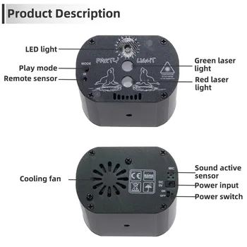 60 Modeliai LED Disco Šalies Žibintas Įkraunamas USB Lazerinis Projektorius Patalpų Scenos Apšvietimas Parodyti Namų Šalies KTV DJ Šokių aikštelė