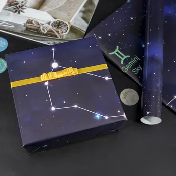 10sheet Žvaigždėtas Dangus Dovanų Dėžutėje Vyniojamasis Popierius Artware Paketo Knyga 