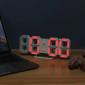 3D Laikrodis LED Dienos Ekranas Skaitmeninis Temperatūros Atidėti Lentelė Sienos Kabo Plastiko Žadintuvas CD Jutiklis Namų Puošybai