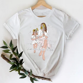 T-marškinėliai Moterims 2021 Animacinių filmų Kūdikio Mados Mama Mama, Mama, Myliu 90s Rūbų, Grafinis Marškinėlius Viršuje Lady Spausdinti Moterų Tee Marškinėliai