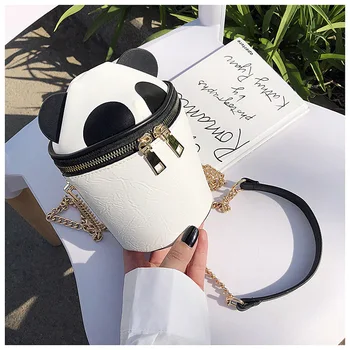 Vasaros Mažas Krepšys Moterims 2020 Naujas Mados Mini Mielas Panda Formos Krepšys Mados Mini Pečių Maišą Kibirą, Maišą