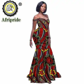 2020 m. Afrikos Ilgas, maxi suknelės moterims ankara spausdinti apranga vestuves suknelė gėlių rudenį dashiki drabužiui AFRIPRIDE S1925092