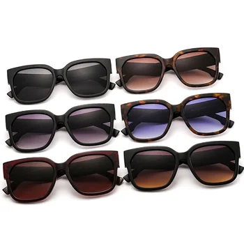 Mados ponios aikštė akiniai nuo saulės moterims prekės ženklo dizaineris klasikinis plastikiniai saulės akiniai moterų leopard rudos spalvos unisex akiniai uv400