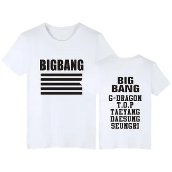LUCKYFRIDAYF Bigbang kpop mados t-marškinėliai vyrams, moterims, t marškiniai vasaros atsitiktinis viršų tee marškinėliai apvalios kaklo medvilnės trumpomis rankovėmis t-shirt