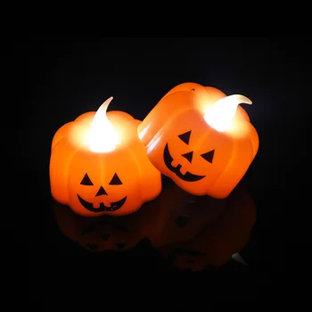 6pcs Helovinas Žvakių Šviesos Kaukolė Voras Mirgėjimas Flameless LED Arbata Žibintai Halloween Party Namų Puošybai Baterija Lempos