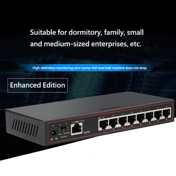 VLAN Ethernet switch gigabit ethernet switch 8-Port 100/1000Mbps Gigabit Switch Centru Pilna, ar pusiau vienalaikio dvipusio ryšio Desktop