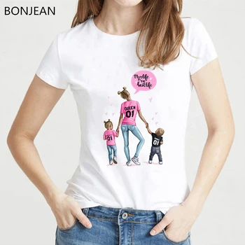 Mama gyvenime atspausdinta marškinėliai moterims mama ir vaikai serijos grafinis tee marškinėliai femme balta vasaros viršūnes moterų juokingi marškinėliai