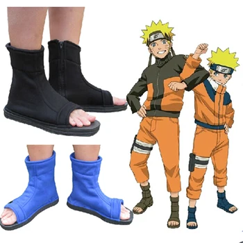 Naruto Batai Sasuke Kakashi Uchiha Sasuke Mėlyna Juoda Fuu cosplay batai batus