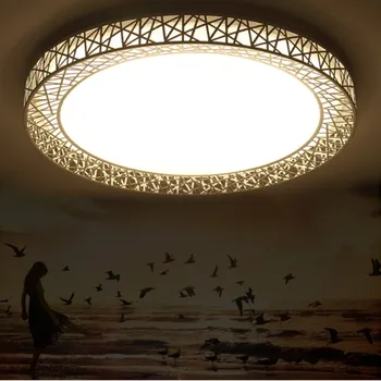 Šiuolaikinių LED Lubų Šviesos, Miegamojo kambarį Geležies šviesos šviestuvas Namų dekoro Juoda/Balta Apvali lizdavietes Lubų Lempa