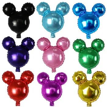 50pcs mini mickey minnie mouse galvos aliuminio folija balionai helio globos baby shower gimtadienio apdailos kolbų supplie