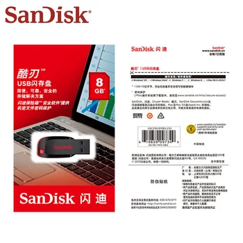 Originalios Sandisk Pen Ratai Didelės Sandėliavimo 8GB 16GB 32GB 64GB 128 GB USB 2.0 Sąsaja, USB 
