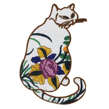 Siuvinėjimas Karoliukais Mados Grožio Mergina, Prabangus Gėlių Riebalų Kačių, Šunų, Elnių Appliuqe Pleistrai Badge 
