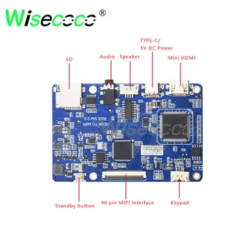 Wisecoco 7 colių jutiklinis ekranas 1200x1900 IPS ekranas su HDMI vairuotojo lenta, skirta pad planšetinis mini pc TFTMD070021