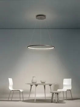 Modernus minimalistinis Led šviestuvo restoranas lempos Šiaurės dizaineris viena galva apvali balta / juoda / ruda kambarį šviestuvai