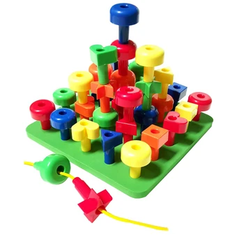Ankstyvo Mokymosi Pegboard Žaislų Rinkinys Montessori Terapija Vaikams Krovimas Peg Plėtoti Žvalgybos Švietimo Auga Įrankiai