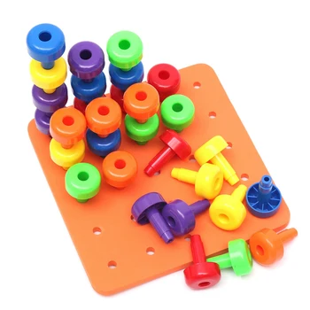 Ankstyvo Mokymosi Pegboard Žaislų Rinkinys Montessori Terapija Vaikams Krovimas Peg Plėtoti Žvalgybos Švietimo Auga Įrankiai