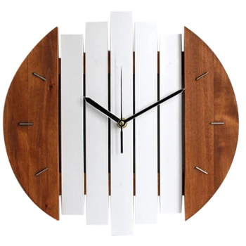 Medinės Sienos Laikrodį, Modernus Dizainas, Vintage Kaimiškas Skurdus Laikrodis Ramioje Meno Žiūrėti Namų Puošybai