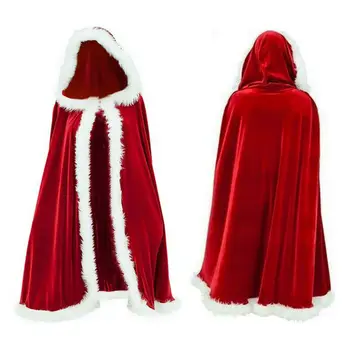 2019 Naujų 1.2 M Kalėdos Kalėdų Suaugusiųjų Ponios Ponia Santa Claus Holiday Raudonos, Žalios Fancy Dress Kostiumai, Kaukes Žaliojo Pončai Dropshipping