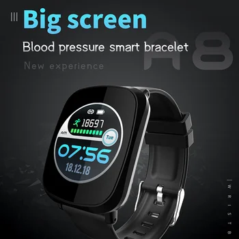 A8 Smart Apyrankę Kraujo Spaudimo Matavimas Vandeniui Fitness Tracker Žiūrėti Širdies Ritmo Monitorius Pedometer Smart Juosta Moterys Vyrai