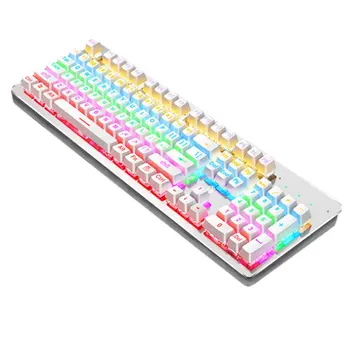 K880 RGB LED Apšvietimu Mechaninė Žaidimų Klaviatūra with104 Klavišus -Linijinis ir Rami - Raudona Jungikliai Greitas Paleidimas